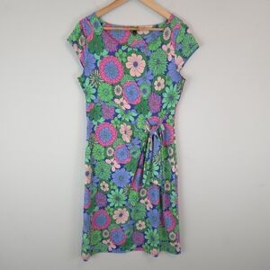 Talbots Women’s Effortless Jersey Floral Tie Dress